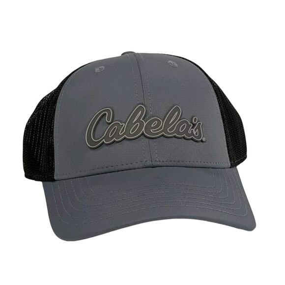 Cabela's Flex-Fit Mesh-Back Cap Gray Black One Size Fits Most - Picture 1 of 4